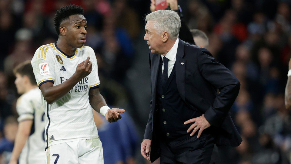 Ancelotti desvaloriza momento de Vinícius: "É a minha última preocupação"