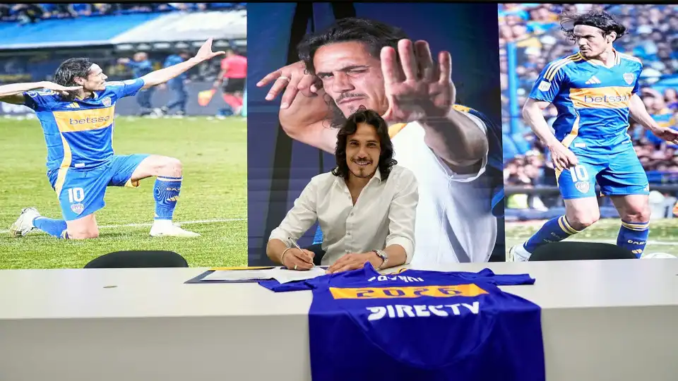 Oficial: Edinson Cavani renova com Boca Juniors... e vai até aos 39 anos