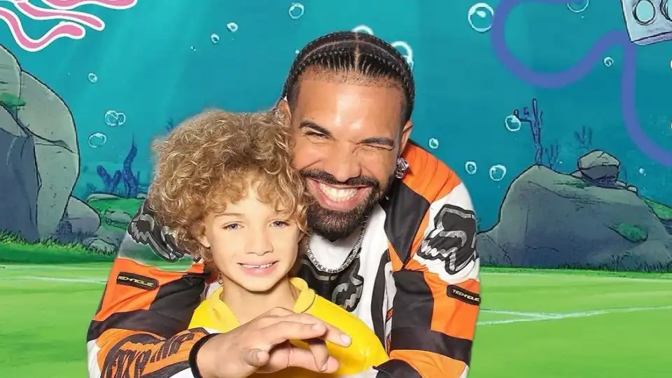 Drake celebra aniversário do filho com fotos inspiradas no Bob Esponja