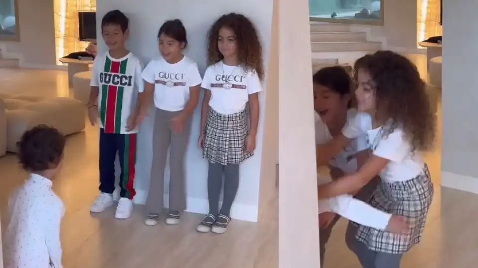 A brincadeira (com muito amor) dos filhos de Georgina e CR7