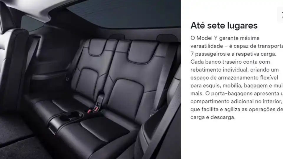 Preço para a terceira fila do Tesla Model Y surpreende