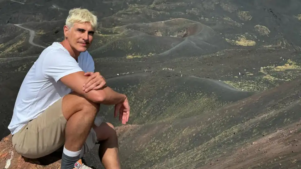 Reynaldo Gianecchini partilha fotografias no vulcão Etna