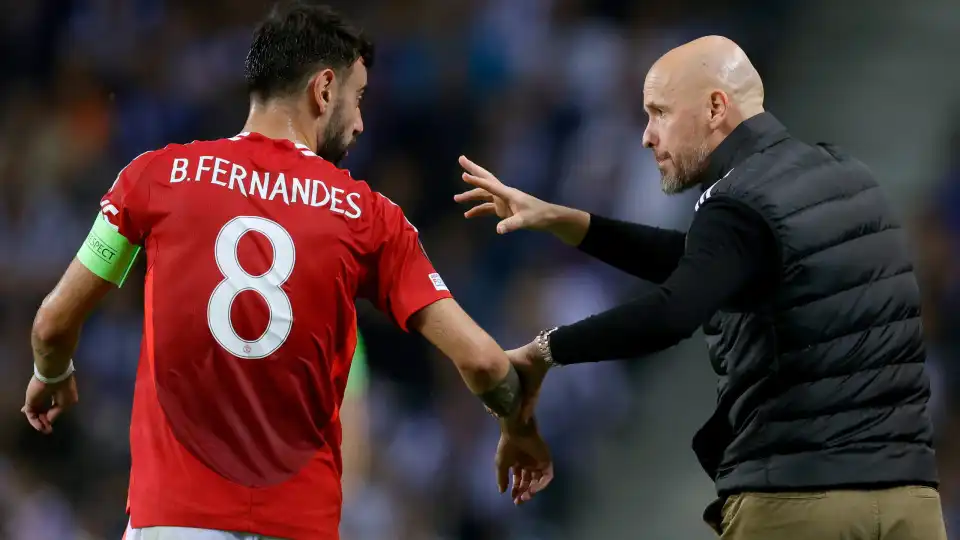 A reação de Bruno Fernandes ao despedimento de Erik ten Hag