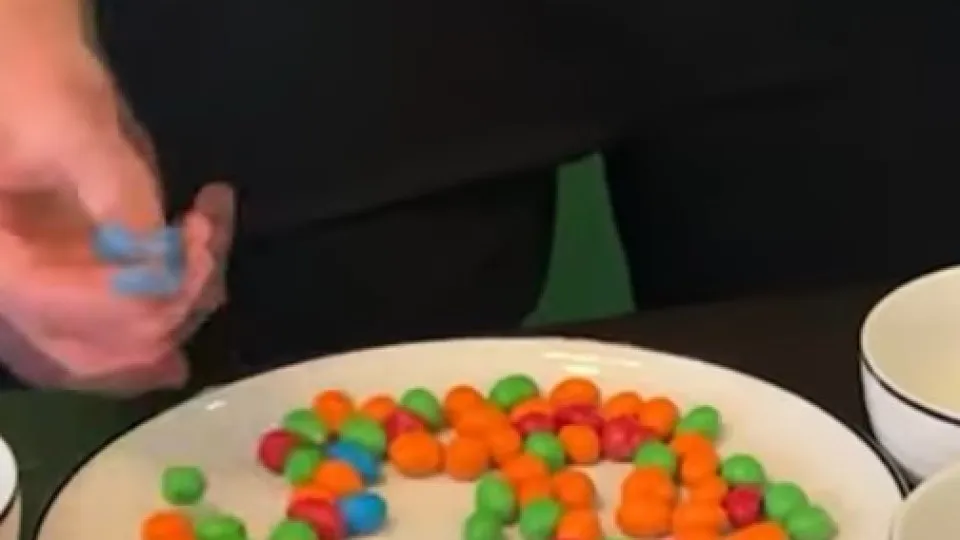 Separa M&M's por cores e recupera recorde no Guinness. Filhos desajudaram