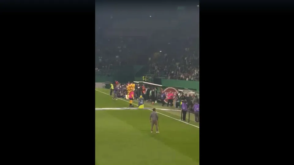 Rúben Amorim subiu ao relvado e os adeptos do Sporting reagiram assim