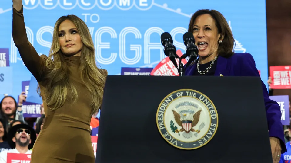 "Este também é o nosso país". Jennifer Lopez na campanha de Kamala Harris