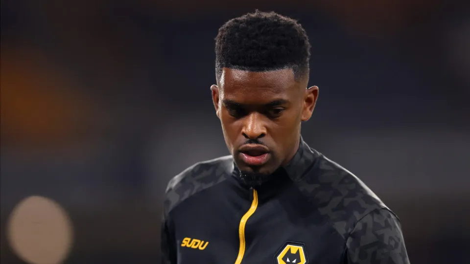 WOLVERHAMPTON, ENGLAND - NOVEMBER 02: Nelson Semedo of Wolverhampton Wanderers looks on as he warms up prior to the Premier League match between Wolverhampton Wanderers FC and Crystal Palace FC at Molineux on November 02, 2024 in Wolverhampton, England. (