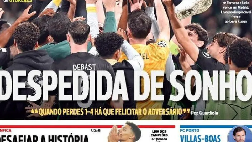 Por cá: "Despedida de sonho" e "chamem-lhe Ferguson" 