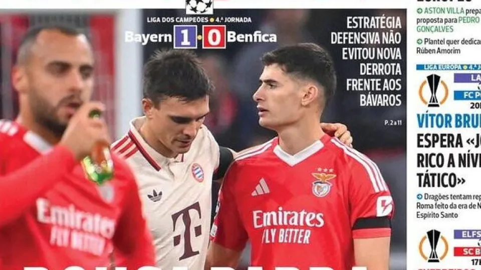 Por cá: Benfica "defendeu até cair", mas Bayern viu "brecha na muralha"