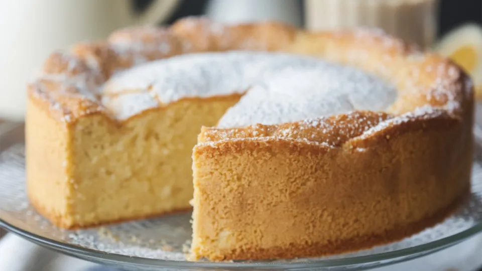 Está na hora do lanche e este bolo de ricota é perfeito