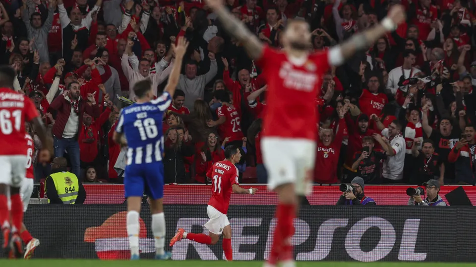 As imagens que não viu na TV da goleada do Benfica sobre o FC Porto