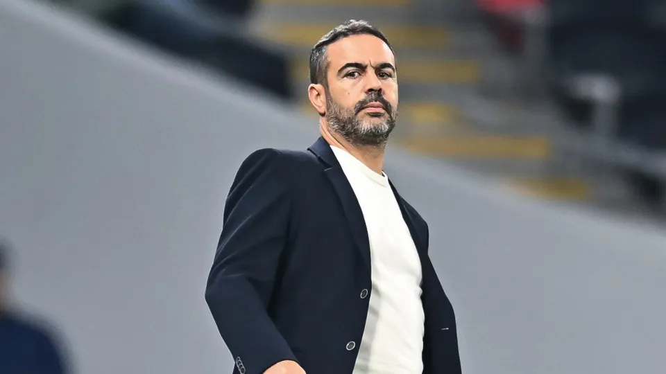 Artur Jorge Torres Gomes, head coach of Al Rayyan SC, reacts during the Challenge Shield of the Qatar-UAE Super Cup match between Qatar's Al Rayyan SC and United Arab Emirates' Shabab Al Ahli at Ahmad Bin Ali Stadium in Rayyan, Qatar, on January 16, 2024.