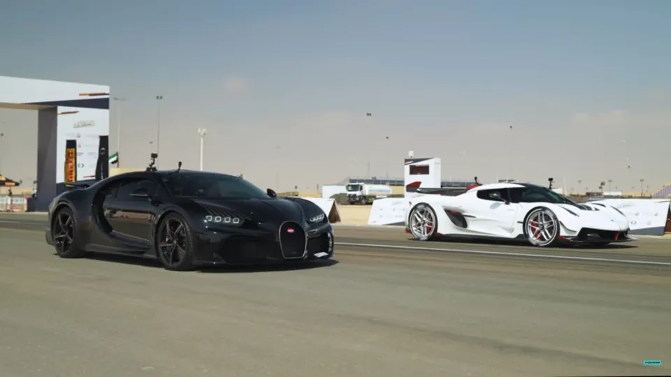Corrida de 10 milhões de euros. Um Bugatti frente a um Koenigsegg