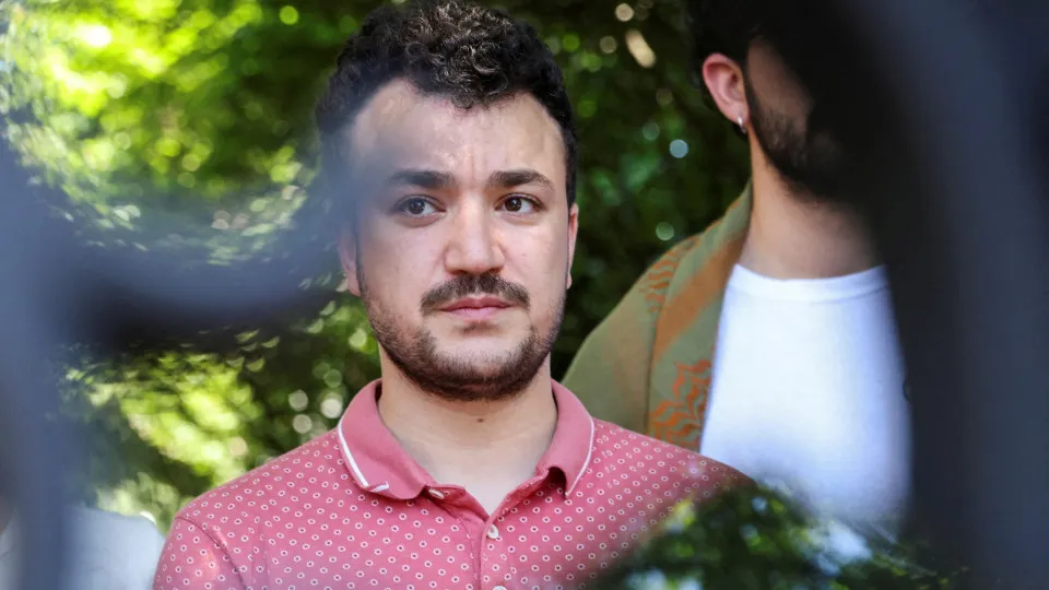 Líder de protestos estudantis pró-Palestina, Universidade de Colúmbia,  Mahmoud Khalil