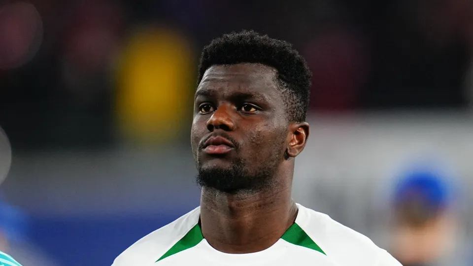 Ousmane Diomande (Sporting Lissabon)  looks on during the Champions league, MD7 match between RB Leipzig and Sporting Lissabon in Red Bull Arena, Leipzig, Germany on January 22 2025. (Photo by Ulrik Pedersen/NurPhoto via Getty Images)