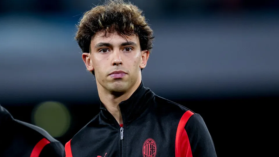 Joao Felix of AC Milan looks on during the serie Serie A Enilive match between SSC Napoli and AC Milan at Stadio Diego Armando Maradona on March 30, 2025 in Naples, Italy  (Photo by Giuseppe Maffia/NurPhoto via Getty Images)
