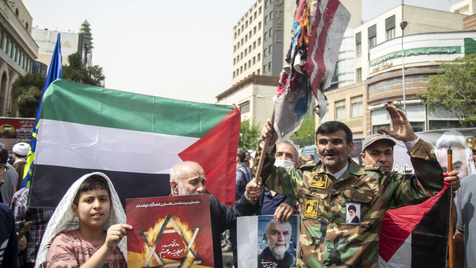 Teerão, protesto, Gaza