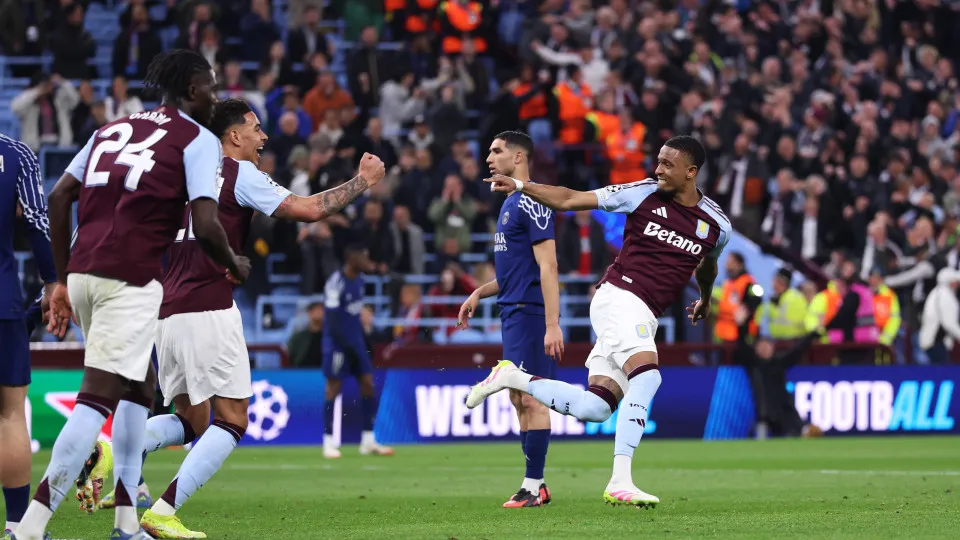 Milagre esteve perto. Aston Villa ainda sonhou, mas PSG segurou bilhete