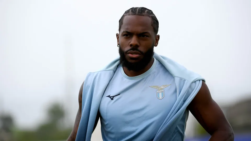 ROME, ITALY - APRIL 16: Nuno Tavares of SS Lazio during a training session ahead of their UEFA Europa League 2024/25 quarter final second leg match between SS Lazio and Bodo Glimt on April 16, 2025 in Rome, Italy. (Photo by Marco Rosi - SS Lazio/Getty Ima