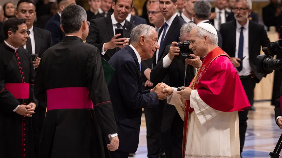 "Portugal está consigo e espera por si", disse Marcelo ao Papa Leão XIV