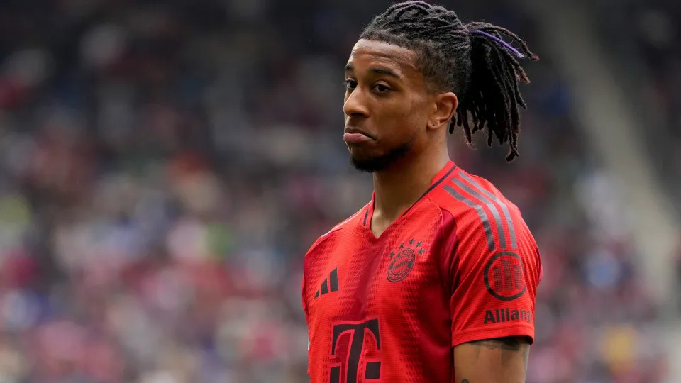 SINSHEIM, GERMANY - MAY 17: Michael Olise of Bayern Munich reacts during the Bundesliga match between TSG 1899 Hoffenheim and FC Bayern München at PreZero-Arena on May 17, 2025 in Sinsheim, Germany. (Photo by F. Noever/FC Bayern via Getty Images)