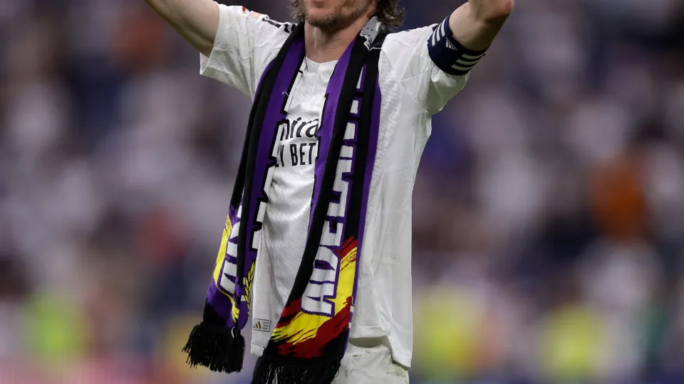 MADRID, SPAIN - MAY 24: Luka Modric of Real Madrid after his last match for Real Madrid during the LaLiga EA Sports  match between Real Madrid v Real Sociedad at the Estadio Santiago Bernabeu on May 24, 2025 in Madrid Spain (Photo by Maria Gracia Jimenez/