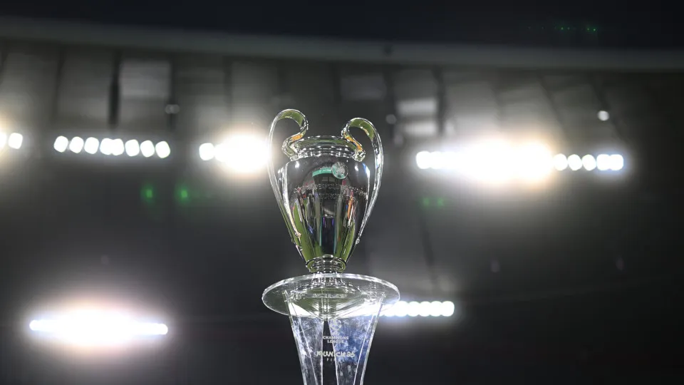 MUNICH, GERMANY - MAY 29: The Champions League trophy is seen ahead of the UEFA Champions League Final 2025 between Paris Saint-Germain and FC Internazionale Milano at Munich Football Arena on May 29, 2025 in Munich, Germany. (Photo by Michael Regan - UEF