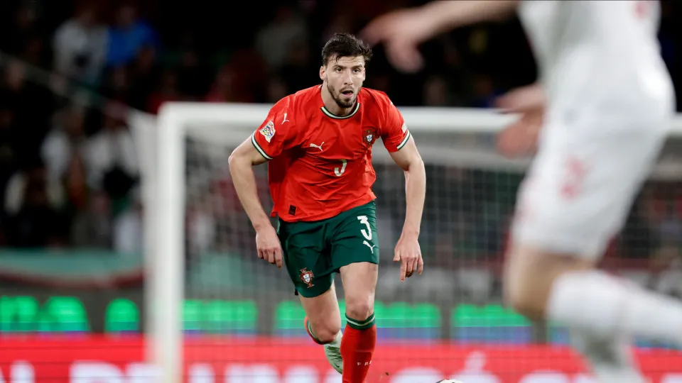 LISBON, PORTUGAL - MARCH 23: Ruben Dias of Portugal  during the  UEFA Nations league match between Portugal  v Denmark at the Estadio Jose Alvalade on March 23, 2025 in Lisbon Portugal (Photo by Eric Verhoeven/Soccrates/Getty Images)