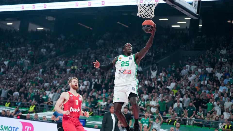 Kendrick Nunn of Panathinaikos BC participates in the Greek Championship Basketball finals Game 1 at Olympic Stadium of Athens in Athens, Greece, on May 30, 2025. (Photo by Giannis Alexopoulos/NurPhoto via Getty Images)