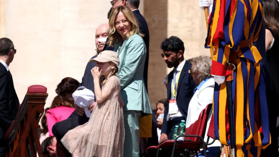Giorgia Meloni com a filha, Ginevra Meloni
