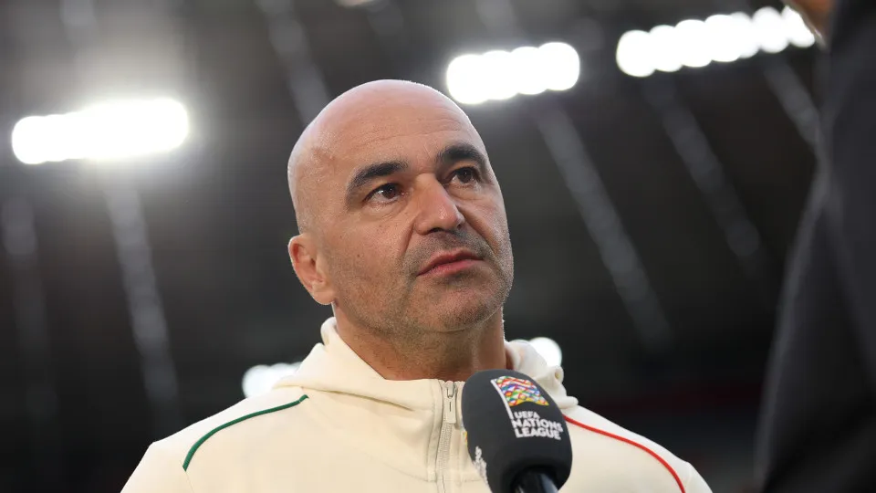 MUNICH, GERMANY - JUNE 03: Roberto martinez Head Coach of Portugal speaks to the media prior to the Portugal Training Session And Press Conference ahead of the UEFA Nations League 2025 Semi-final between Germany and Portugal on June 03, 2025 in Munich, Ge