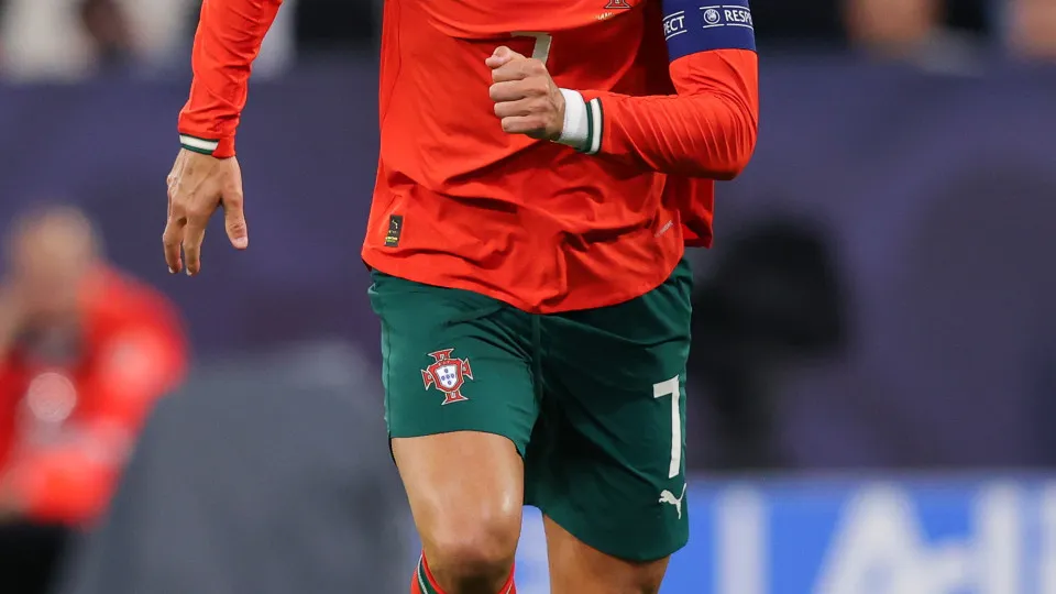 MUNICH,  - JUNE 04: Cristiano Ronaldo of Portugal during the UEFA Nations League 2025 semifinal match between  and Portugal at Munich Football Arena on June 04, 2025 in Munich, . (Photo by James Gill - Danehouse/Getty Images)