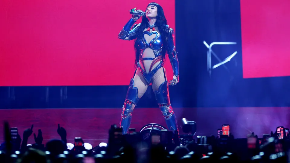 SYDNEY, AUSTRALIA - JUNE 04: Katy Perry performs at Qudos Bank Arena on June 04, 2025 in Sydney, Australia. (Photo by Don Arnold/WireImage)