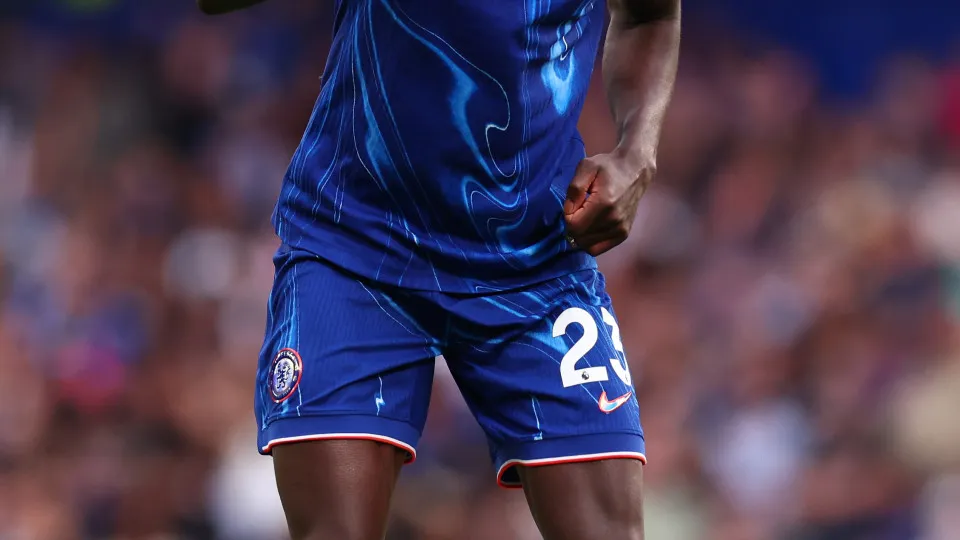 LONDON, ENGLAND - APRIL 13: Trevor Chalobah of Chelsea during the Premier League match between Chelsea FC and Ipswich Town FC at Stamford Bridge on April 13, 2025 in London, England. (Photo by Shaun Brooks - CameraSport via Getty Images)