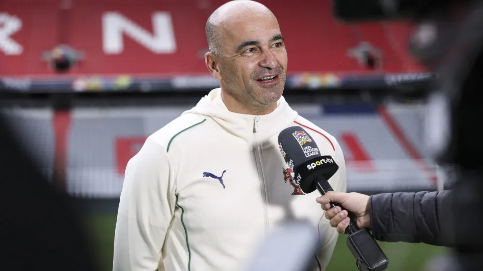 MUNICH,  - JUNE 07: Roberto Martinez head coach of Portugal speaks to the media prior to the Portugal Press Conference ahead of the UEFA Nations League 2025 Final between Portugal and Spain at Munich Football Arena on June 07, 2025 in Munich, Germa