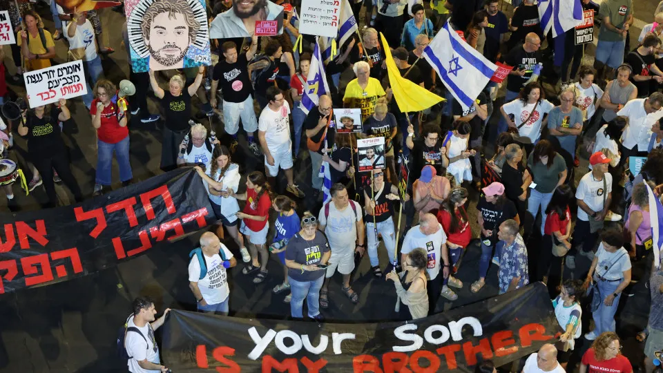 Manifestação, Telavive, Israel, 