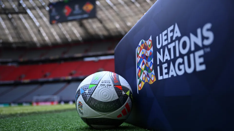 MUNICH,  - JUNE 08: The official adidas match ball is seen ahead of the UEFA Nations League 2025 final match between Portugal and Spain at Munich Football Arena on June 08, 2025 in Munich, . (Photo by Sebastian Widmann - UEFA/UEFA via Getty 