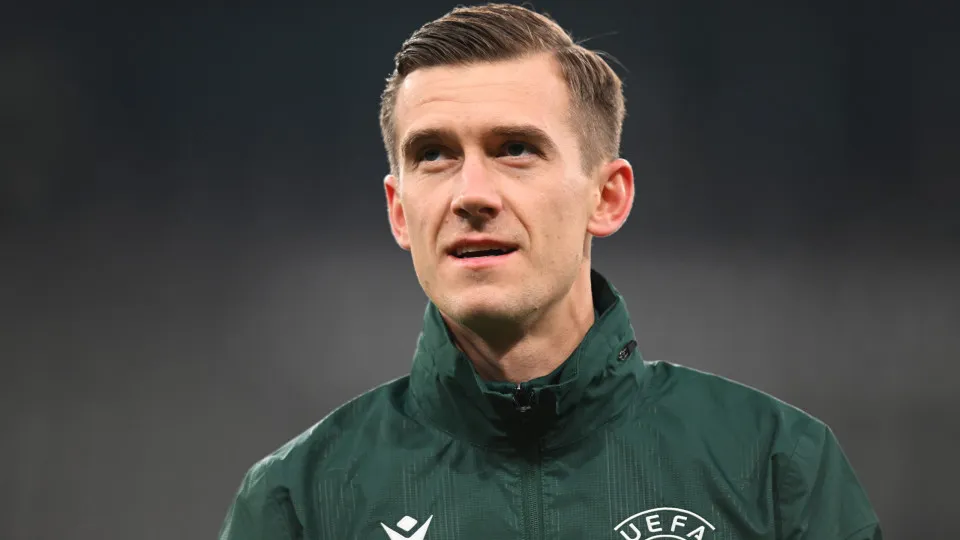 LJUBLJANA, SLOVENIA - FEBRUARY 20: Referee Manfredas Lukjancukas looks on prior to the UEFA Europa Conference League 2024/25 League Knockout Play-off Second Leg match between NK Olimpija Ljubljana and FK Borac at Stozice Stadium on February 20, 2025 in Lj