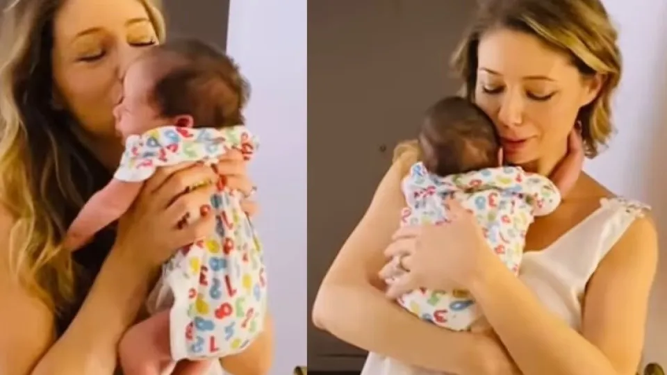 Sofia Escobar com o filho Leonardo