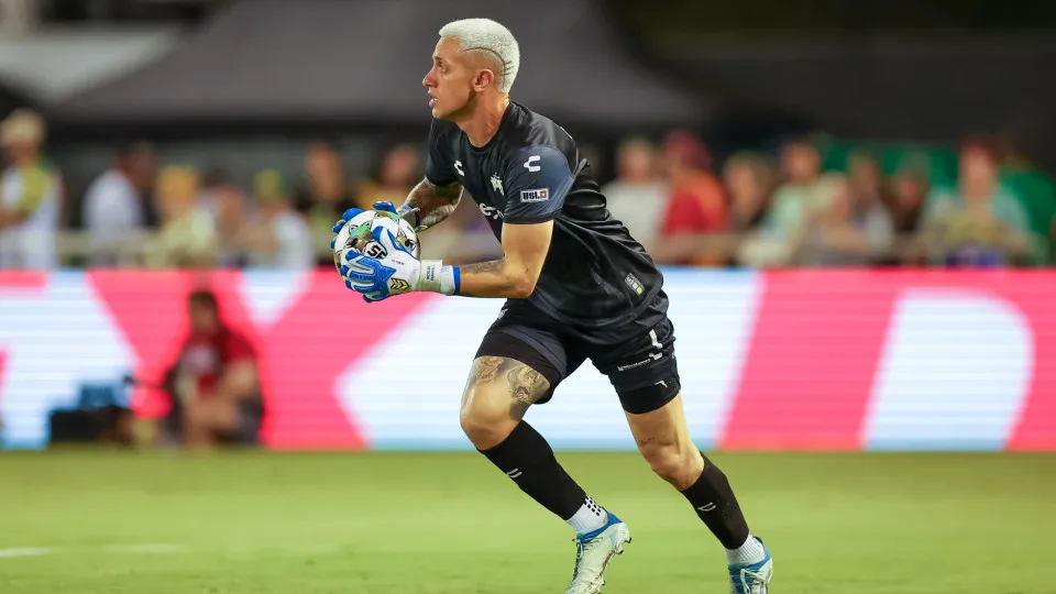 ST PETERSBURG, FLORIDA - MAY 07: Nicolas Campisi #1 of the Orlando City SC grabs the ball against Orlando City SC during the second half of the Third Round of the 2025 U.S. Open Cup match at Al Lang Stadium on May 07, 2025 in St Petersburg, Florida. (Phot