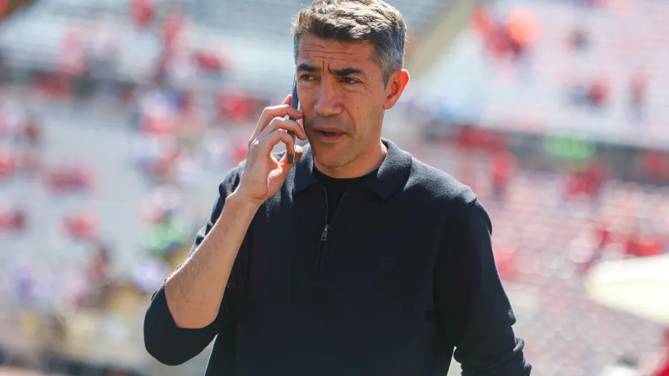 Bruno Lage is the head of SL Benfica during the Final da Taca de Portugal match between SL Benfica and Sporting CP at Estadio Nacional in Oeiras, Portugal, on May 25, 2025. (Photo by Valter Gouveia/NurPhoto via Getty Images)