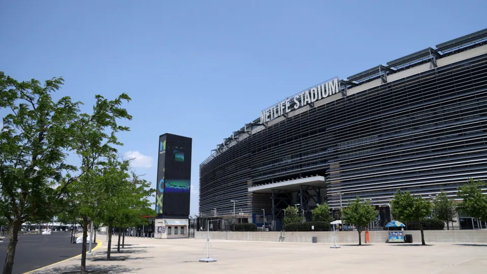 EAST RUTHERFORD - JUNE 12: General view outside the Metlife Stadium, home of National Football League (NFL) teams New York Giants and New York Jets and host venue of the FIFA Club World Cup 2025 and FIFA World Cup 2026 on June 12, 2025 in East Rutherford,