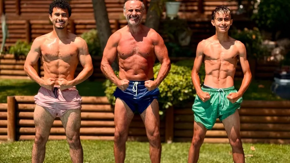 Rui Unas e filhos