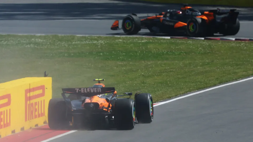 Acidente de Norris no GP do Canadá de F1, 2025.