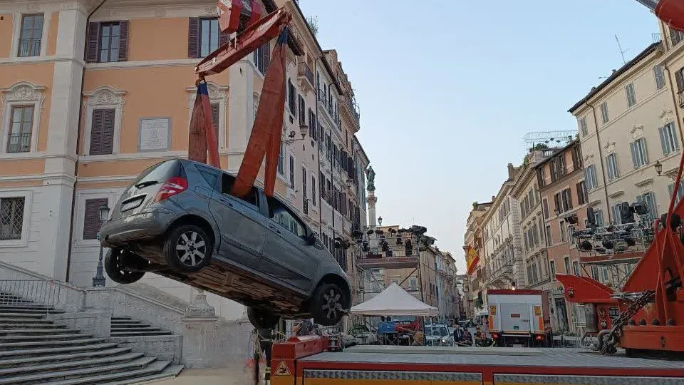 Roma, carro, Escadarias da Praça de Espanha