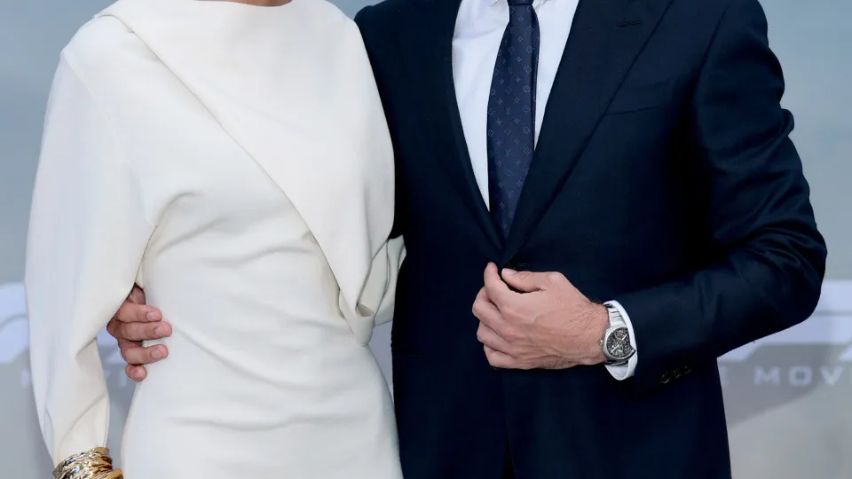 NEW YORK, NEW YORK - JUNE 16: (L-R) Francisca Cerqueira Gomes and Pierre Gasly attend the Apple Original Films & Warner Bros. Pictures "F1" World Premiere in Times Square on June 16, 2025 in New York City. (Photo by Dimitrios Kambouris/Getty Images)