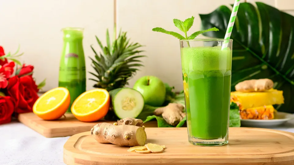 smoothie de abacaxi e gengibre