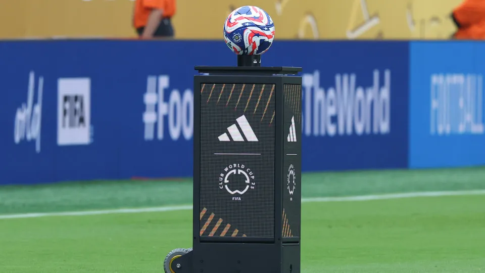 EAST RUTHERFORD, NJ - JUNE 17:  A general view of the Adidas Match Ball on its pedestal prior to the FIFA Club World Cup Group F game on June 17, 2025 at MetLife Stadium in East Rutherford, New Jersey.  (Photo by Rich Graessle/Icon Sportswire via Getty Im