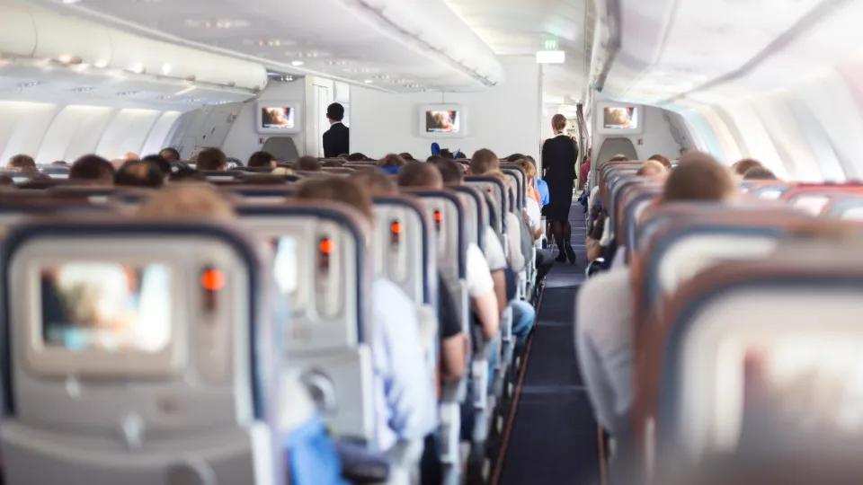 avião, interior