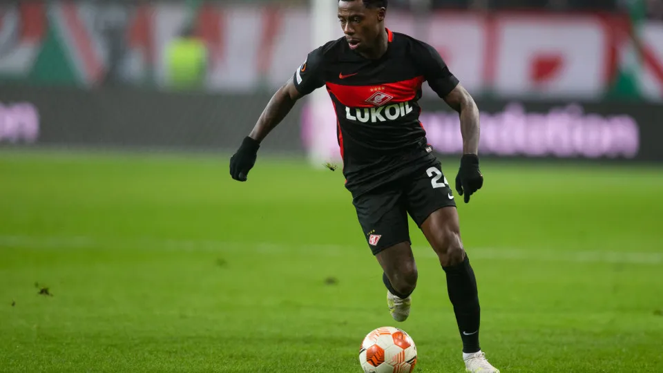 Quincy Promes (Spartak) during the UEFA Europa League match between Legia Warsaw v Spartak Moscow in Warsaw, Poland, on December 9, 2021. (Photo by Foto Olimpik/NurPhoto via Getty Images)